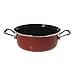 Chantal Copper Fusion Risotto Pan 4 qt Red Carbon Steel - 15 1/4"L x 10 1/4"W x 4"H, 1 per Case #832-200RED