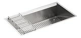 KOHLER K-3673-NA 8 Degree Large Single Kitchen Sink
