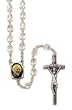 Padre Pio Rosary - Clear Beads - 20in. Silver Tone Chain - Solid Construction - IMPORTED FROM ITALY Padre Pio Rosary - Clear Beads - 20in. Silver Tone Chain - Solid Construction - IMPORTED FROM ITALY