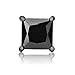 Black On Black Onyx Sterling Silver Black Cubic Zirconia Princess-Cut Stud Earrings