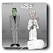 Rich Diesslins Funny General Cartoons - Fathers Day with Dr Frankenstein and his mons...