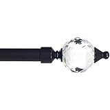 Lavish Home Cone Glass Curtain Rod, 3/4", Rubbed Bronze