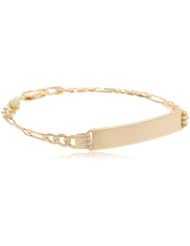 10k Gold 4.5mm Womens ID Bracelet, 7"