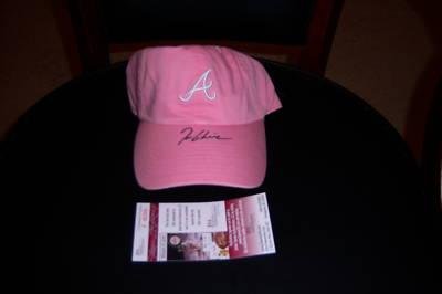 Tom Glavine Braves,hof Jsa/coa Signed Pink Hat - Autographed MLB Helmets and Hats