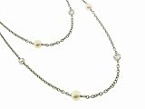 Platinum, Pearl and Rose Cut Diamond Chain by Lucie Campbell