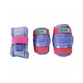 Childs Xcess Combo Protection Set Include Knee Pads, Elbow Pads and Wrist Guards In Lilac