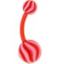 Bioplast Red Swirly Beach Ball Belly Ring