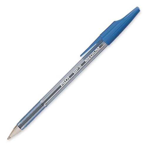 Pilot Better Stick Ballpoint Pen, Medium Point, Tinted Blue Barrel, Blue Ink (36711), 12-Count