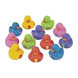 12 pc 1-2-3 Counting Learning to Count Rubber Duckie Ducky Ducks