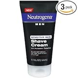 Neutrogena Men Sensitive Skin Shave Cream, 5.1 Ounce (Pack of 3)