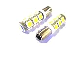 2x Car Ba9s 5050 13smd LED Green Interior License Plate Map Dome Light Bulb Lamp