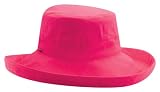 Scala Women's Cotton Big Brim Ultraviolet Protection Hat with Inner Drawstring, Fuchsia, One Size