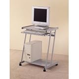 Silver Metal Computer Desk by Coaster Furniture