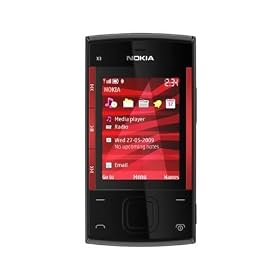 Nokia X3 Red on Black Mobile Phone on O2 Pay As You Go (PAYG)