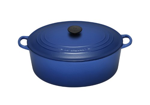 Le Creuset Cast Iron Oval Casserole, Graded Blue, 27 cm