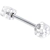 White Dice Barbell Tongue Ring