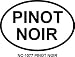 PINOT NOIR Oval Bumper Sticker