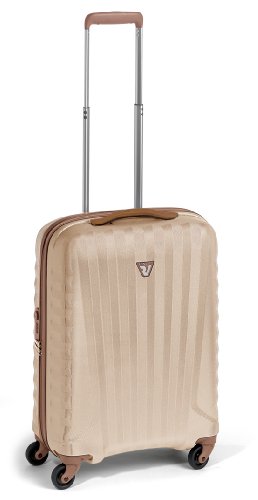 Trolley Cabina Roncato | 4 Ruote 55 cm | linea Uno DELUXE | 5213-champagne/cuoio