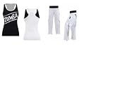 Zumba Samba Cargo Pants (white) + Racerback Top (Black and White)