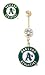 Oakland Athletics Gold Plated 14 Gauge Belly Button Ring