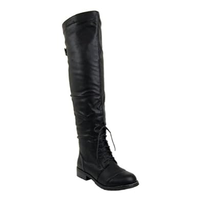 Women Military Style Boot Black