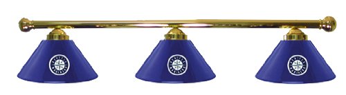Seattle Mariners Pool Table Light - Brass Bar