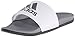 adidas Men's Adilette Comfort Slides Sandals, White/Iron Metallic/Vista Grey, 9