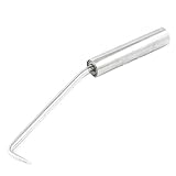 uxcell 鉄筋ツール　シルバートーン　20mm直径　メタル製　ソリッドカラー　22.7cm 長さ　回転できる