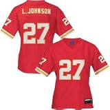 Reebok Kansas City Chiefs #27 Larry Johnson Red Ladies Replica Jersey