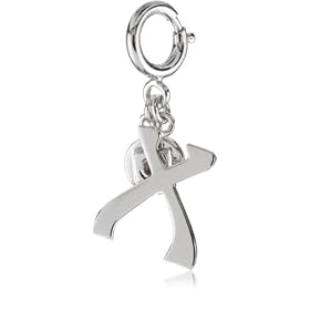 ELLE Jewelry Charms X Initial Sterling Silver Charm