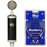 Blue Baby Bottle Condenser Microphone, Shockmount, Pop Filter and Blueberry Cable Package