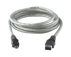 6ft FireWire IEEE1394 DV iLink Cable Cable 4 Pin Male to 6 Pin M by Pexell