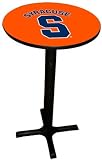Syracuse Orange Pub Table with Black Commercial Base