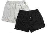 Jockey 2 Pack Black & Gray Knit Boxers