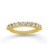 18k Yellow Gold 11 Stone 1Ct Diamond Anniversary Band