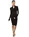 PattyBoutik Mama Cowl Neck Long Sleeve Maternity Dress