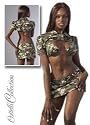Womens Camouflage Mini Skirt & Top (12-14)