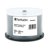 Verbatim 94798 700 MB 52x DataLifePlus Silver Inkjet and Hub Printable Recordable Disc CD-R - 50-Disc Spindle