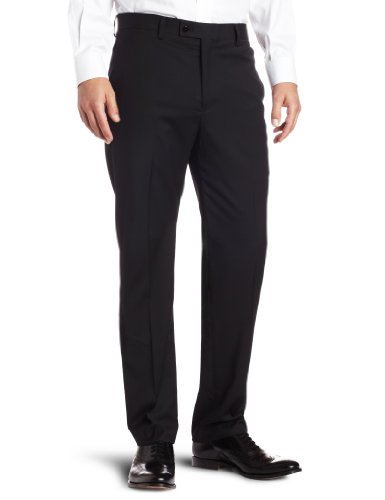 Louis Raphael Men's Herringbone Solid Flat Front