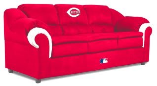 Home Team MLB Cincinnati Reds Pub Sofa