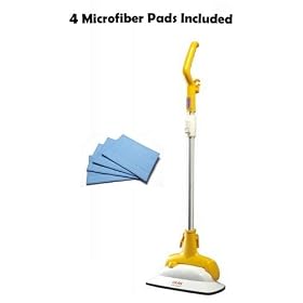 Haan FS-20 Steam Cleaning Floor Sanitizer with 4 Microfiber Pads - Kills 99.99% of germs