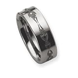 Tungsten 8mm Polished Band Ring - Size 10.5