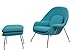 Eero Saarinen Womb Chair & Ottman - In Baby Blue.