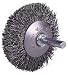 Weiler 3 Stem-Mounted Flared .006 Stainless Steel Wire Wheel With 1/4 Stem