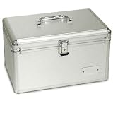 Search : 200 Disc Capacity Aluminum-Like Hard Plastic CD DVD Storage Case. Size: 12 1/2" Inches Long by 8" Inches Wide by 8" Inches Tall