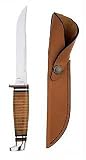 316-5 Stainless Steel Fixed Blade w/Leather Sheath; MFG: Case Cutlery; Catagory: Knives & Accessories - Fixed Blade (316-5 SS Fixed Blade w/Leat Shth)