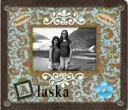 New Alaska Scrapbook Unique and Fun 10.5" Cruise and Vacation Forget Me Knot
