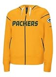 Green Bay Packers Dazzle Trim Womens NFL Hoodie, Hooded Fleece Jacket, Yellow