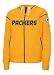 Green Bay Packers Dazzle Trim Womens NFL Hoodie, Hooded Fleece Jacket, Yellow