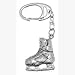 Gift Boxed Pewter Keyring Ice Hockey Boot